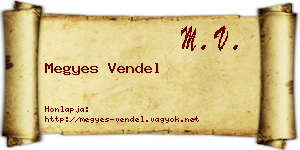 Megyes Vendel névjegykártya